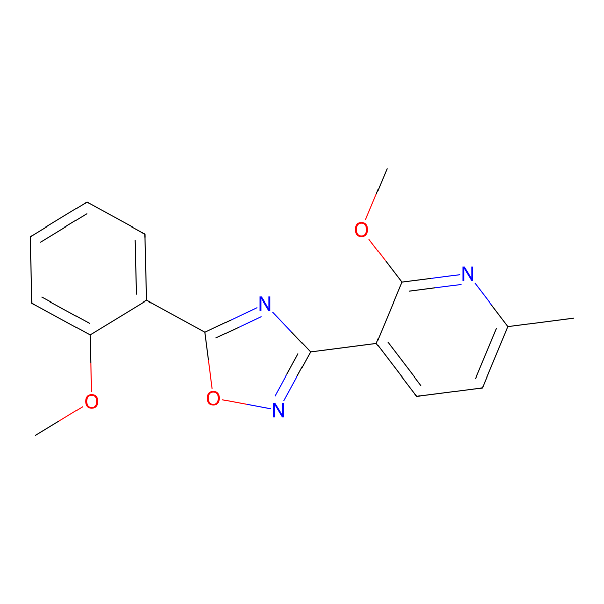3-(2-Methoxy-6-methyl-3-pyridinyl)-5-(2-methoxyphenyl)-1,2,4-oxadiazole molecular structure, CAS 701288-01-9