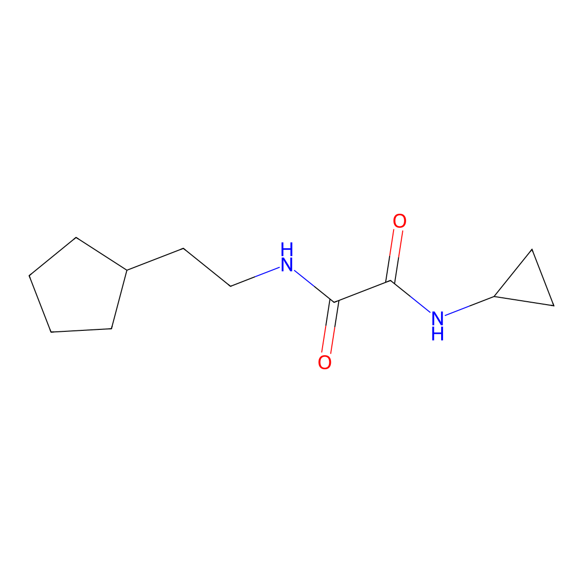 N-(2-cyclopentylethyl)-N'-cyclopropylethanediamide molecular structure, CAS 701288-11-1