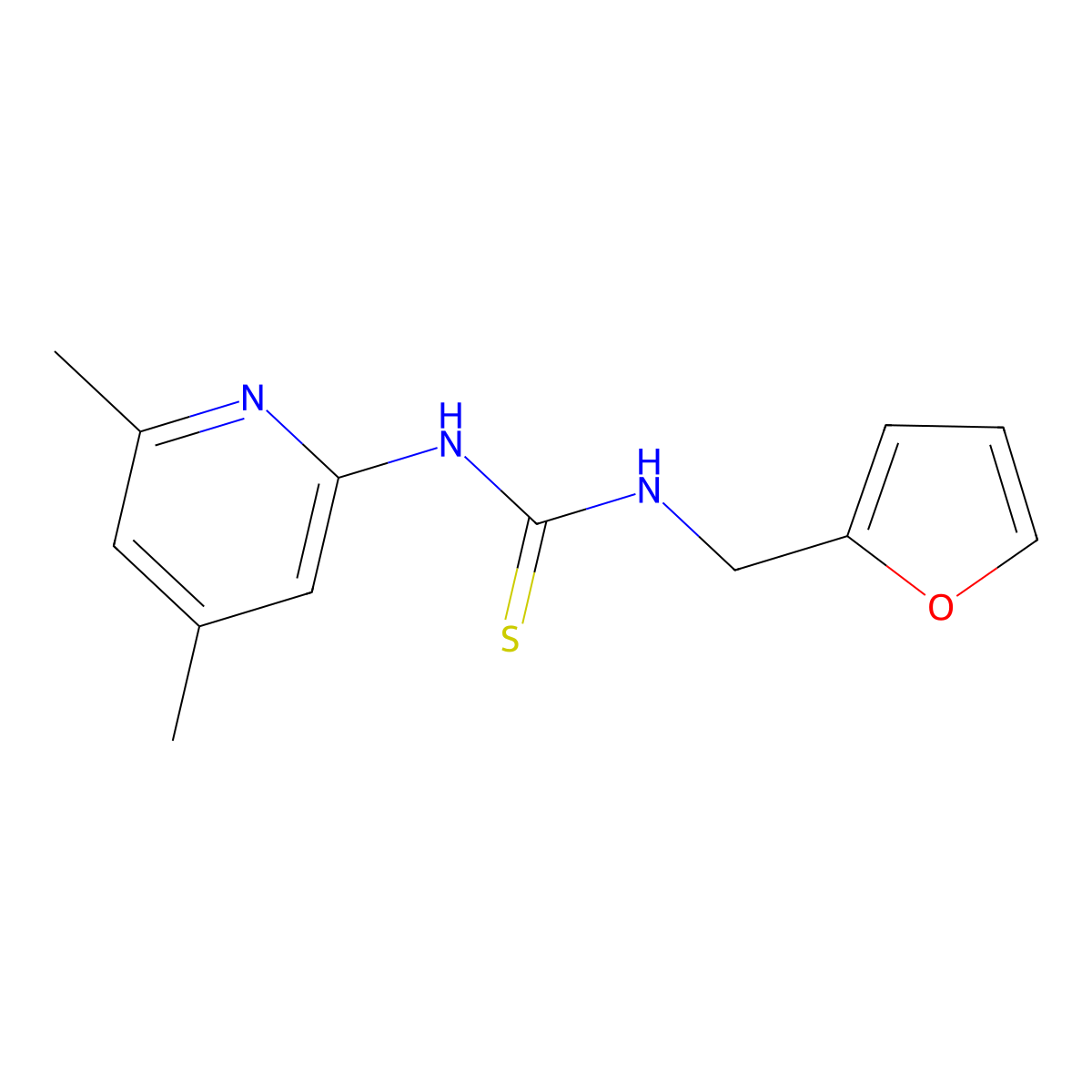 1-(4,6-Dimethylpyridin-2-yl)-3-(furan-2-ylmethyl)thiourea molecular structure, CAS 701288-23-5
