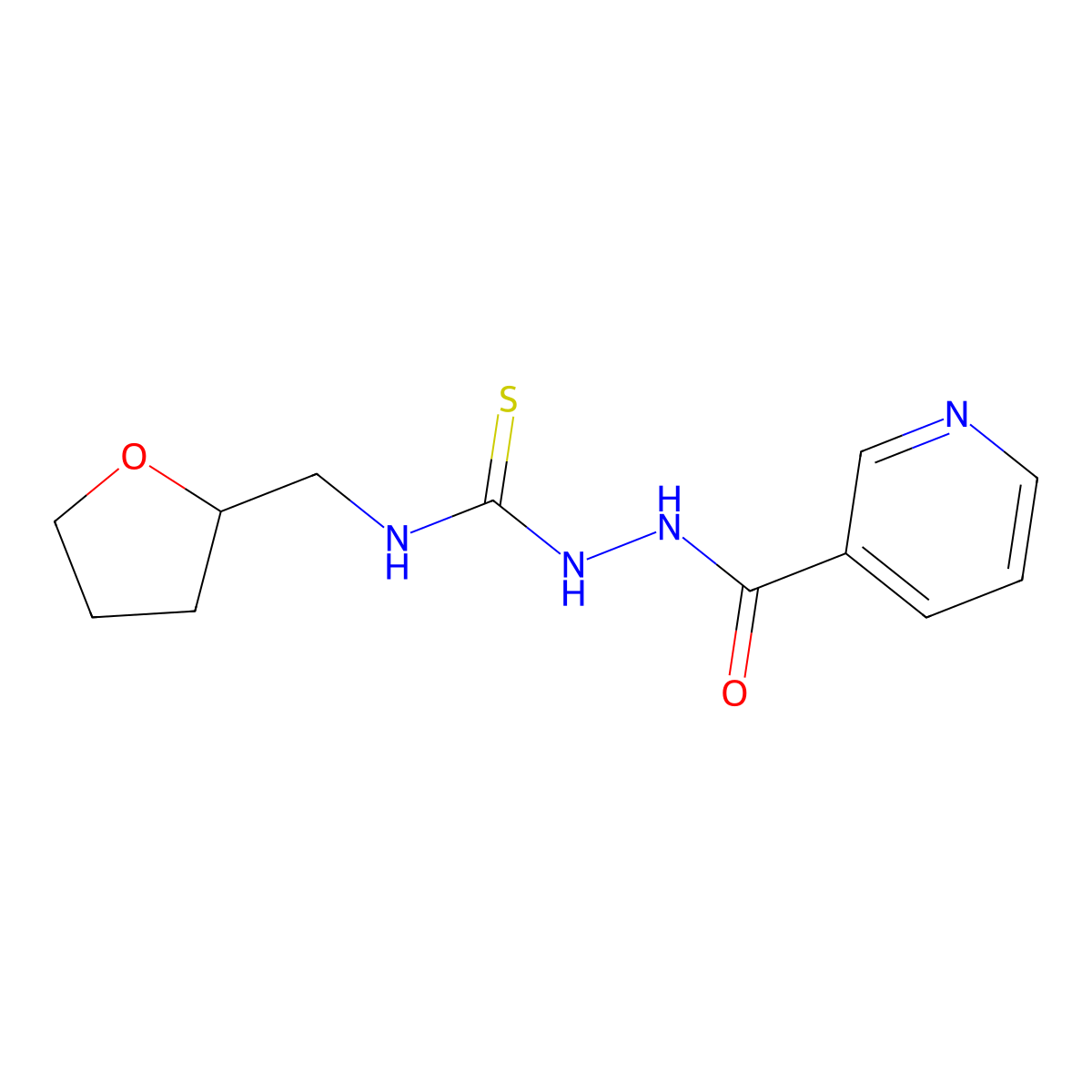 1-(Oxolan-2-ylmethyl)-3-(pyridine-3-carbonylamino)thiourea molecular structure, CAS 701288-29-1