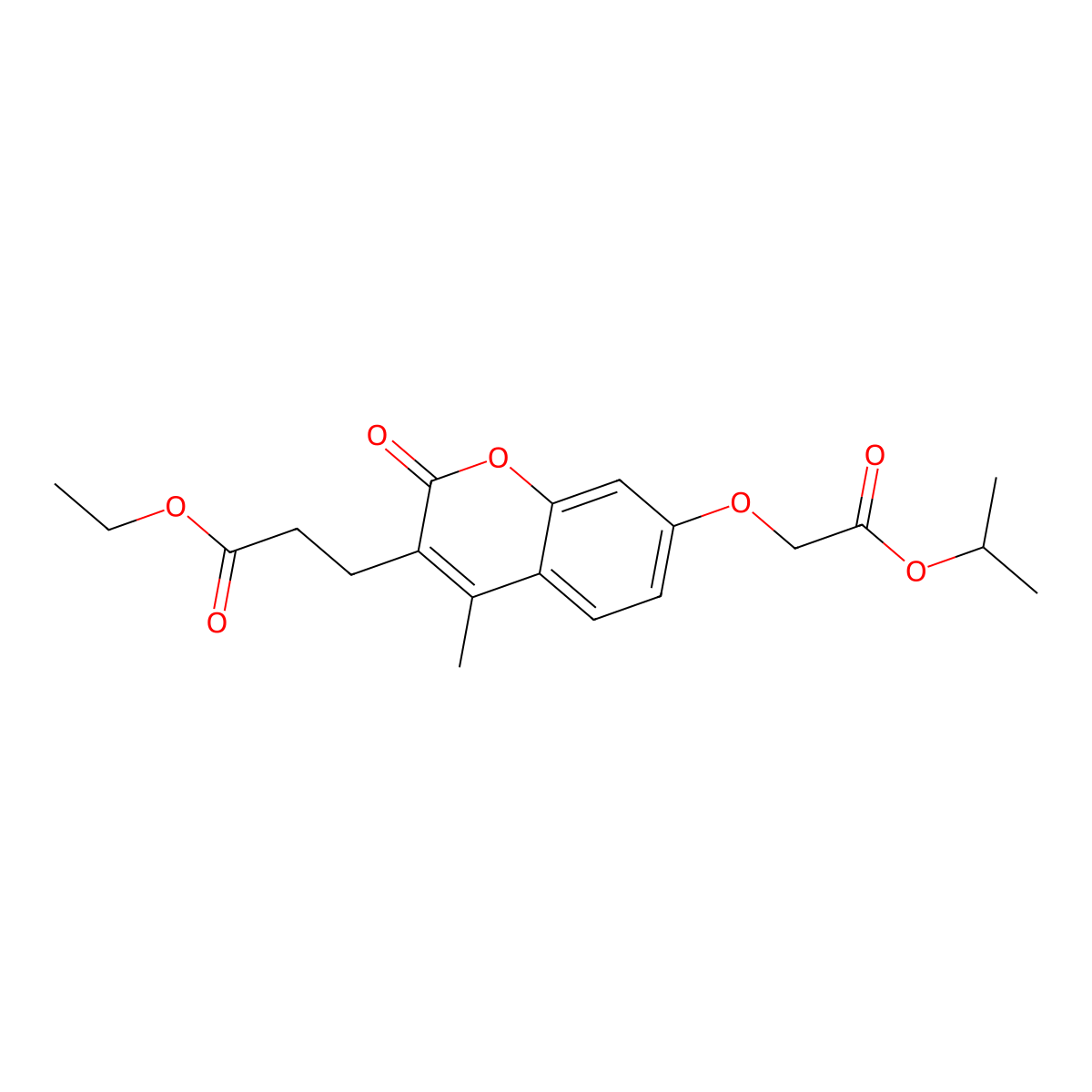 ethyl 3-[7-(2-isopropoxy-2-oxoethoxy)-4-methyl-2-oxo-2H-chromen-3-yl]propanoate molecular structure, CAS 701288-52-0