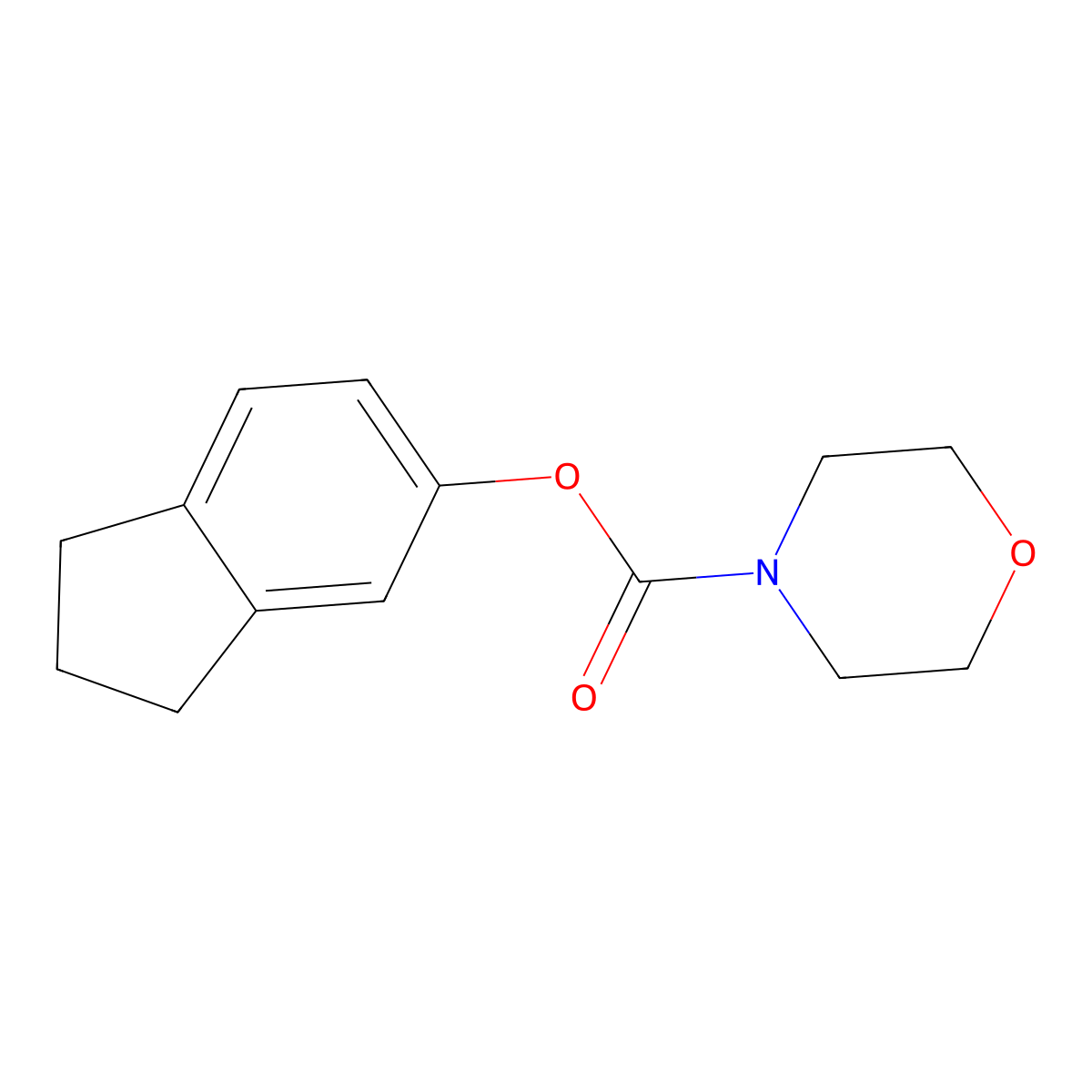 2,3-dihydro-1H-inden-5-yl morpholine-4-carboxylate molecular structure, CAS 701288-94-0