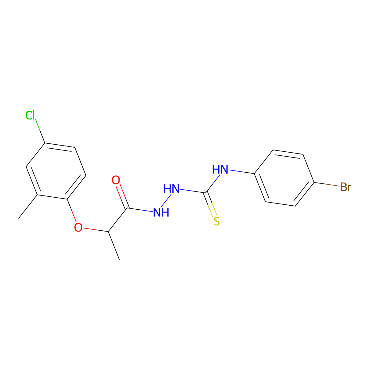 1-(4-Bromophenyl)-3-[2-(4-chloro-2-methylphenoxy)propanoylamino]thiourea molecular structure, CAS 701289-30-7