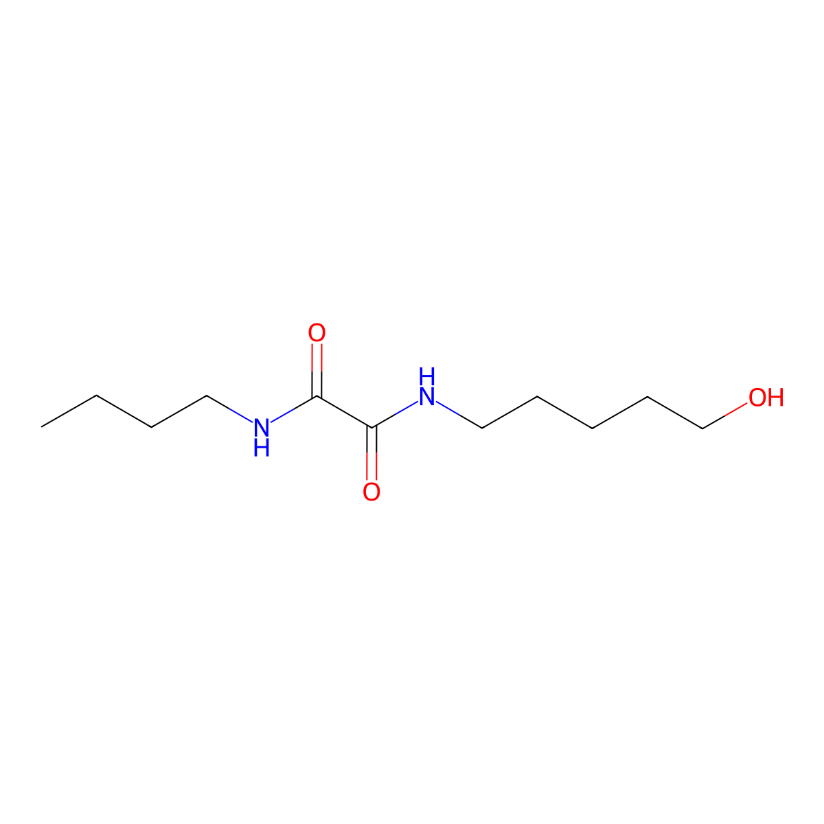N-butyl-N'-(5-hydroxypentyl)ethanediamide molecular structure, CAS 701289-40-9