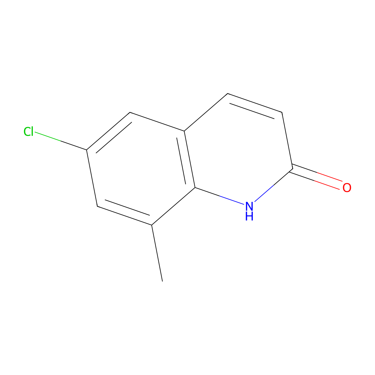 6-Chloro-8-methylquinolin-2(1H)-one molecular structure, CAS 701289-61-4