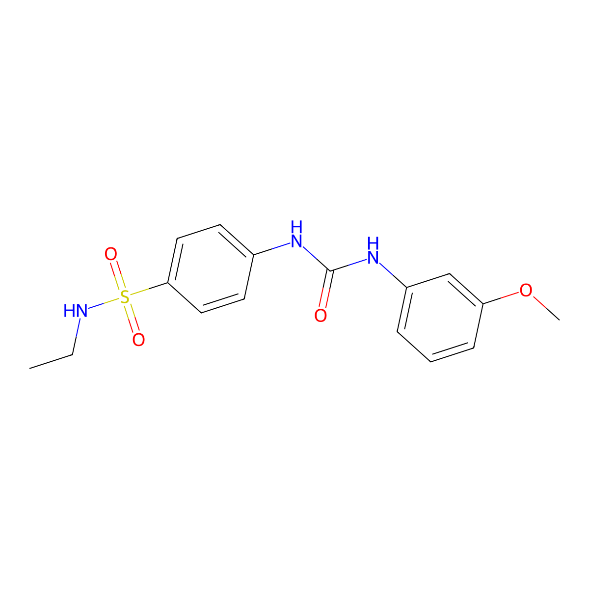 1-[4-(Ethylsulfamoyl)phenyl]-3-(3-methoxyphenyl)urea molecular structure, CAS 701289-64-7