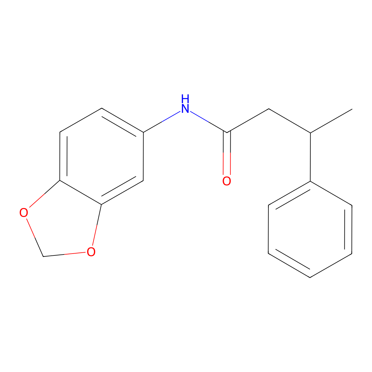 N-(1,3-benzodioxol-5-yl)-3-phenylbutanamide molecular structure, CAS 701290-46-2