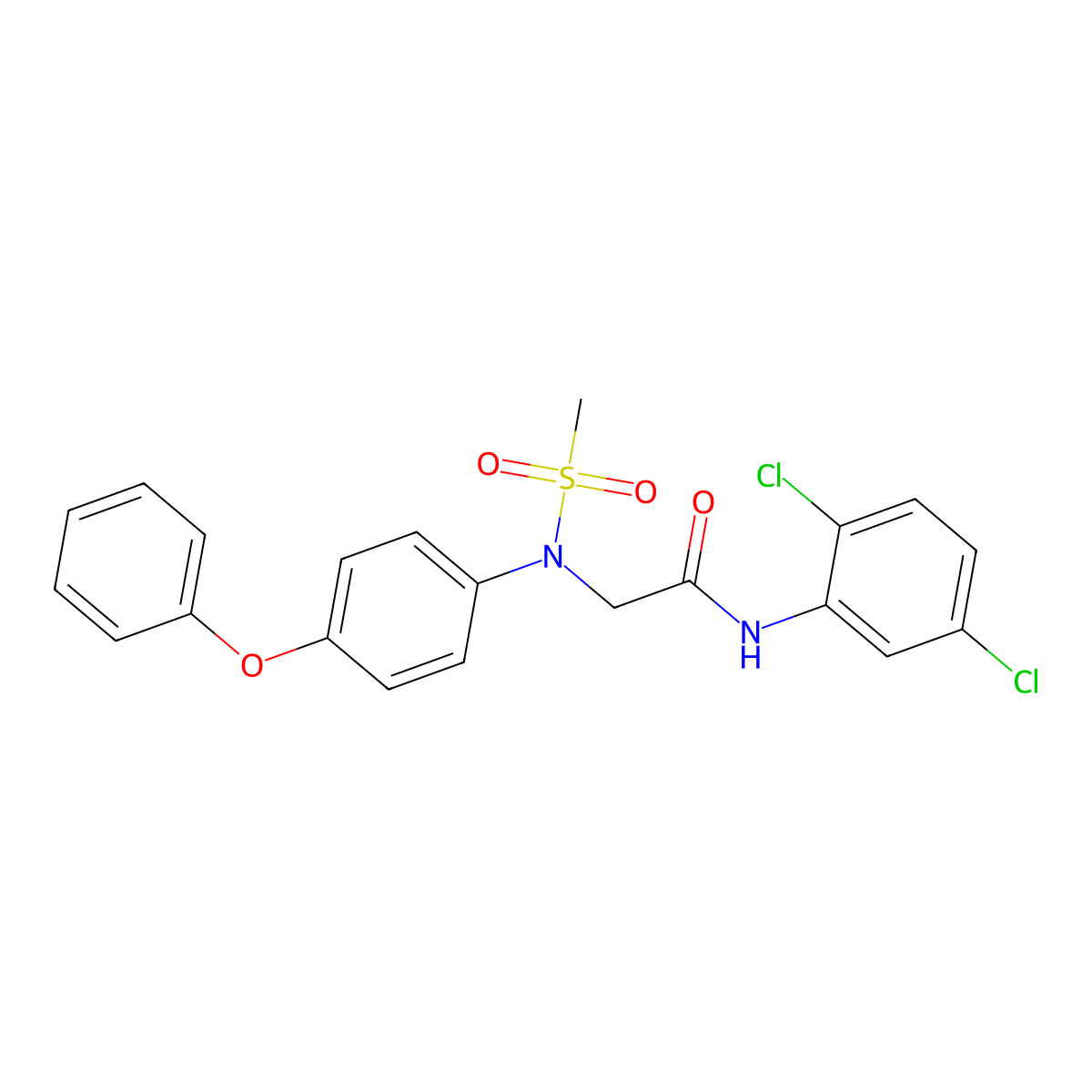 N-(2,5-dichlorophenyl)-2-(N-methylsulfonyl-4-phenoxyanilino)acetamide molecular structure, CAS 701290-53-1