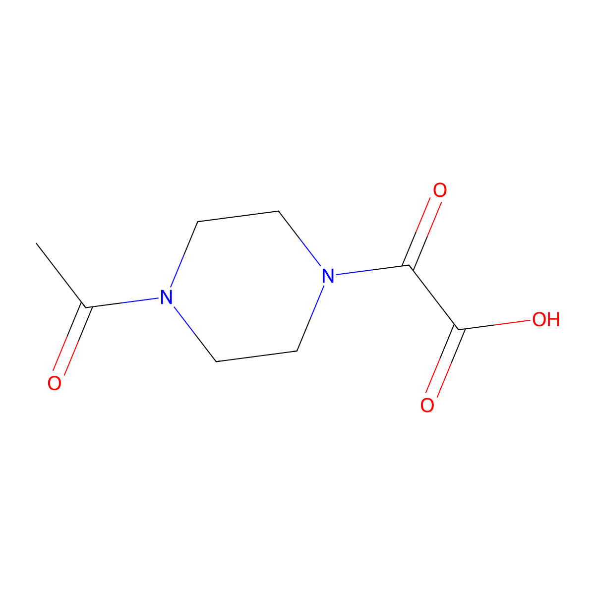 2-(4-Acetylpiperazin-1-yl)-2-oxoacetic acid molecular structure, CAS 701290-63-3