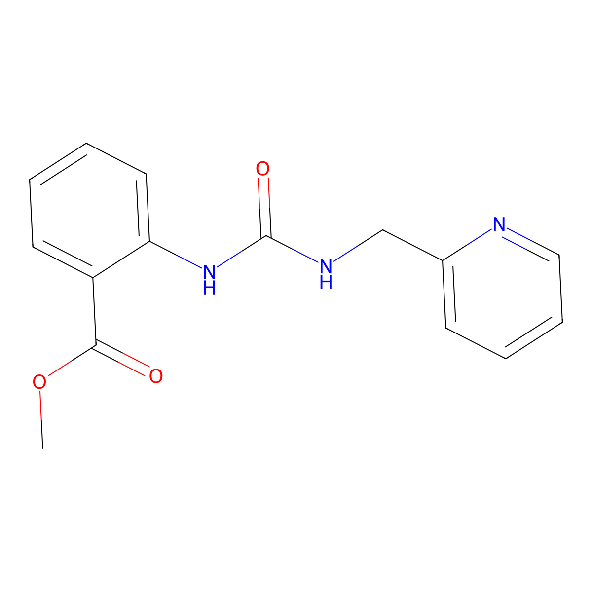 Methyl 2-({[(2-pyridinylmethyl)amino]carbonyl}amino)benzoate molecular structure, CAS 701290-79-1