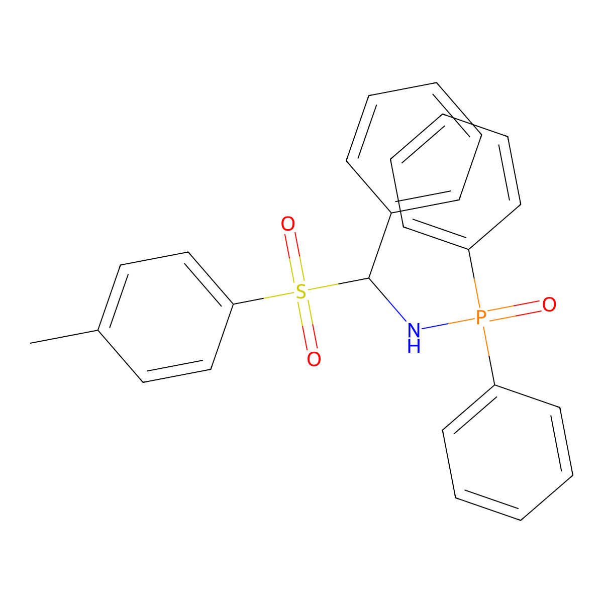 Diphenylphosphinyl(alpha-tosylbenzyl)amine molecular structure, CAS 701291-86-3