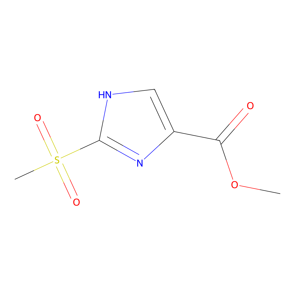 methyl 2-methanesulfonyl-1H-imidazole-4-carboxylate molecular structure, CAS 701293-10-9