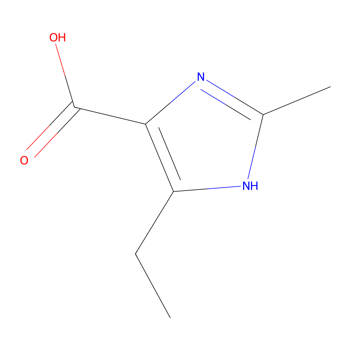 5-Ethyl-2-methyl-1H-imidazole-4-carboxylic acid molecular structure, CAS 701298-46-6