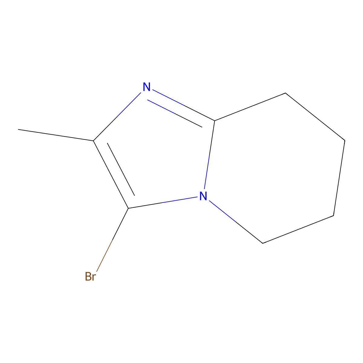 3-Bromo-2-methyl-5,6,7,8-tetrahydroimidazo[1,2-a]pyridine molecular structure, CAS 701298-95-5