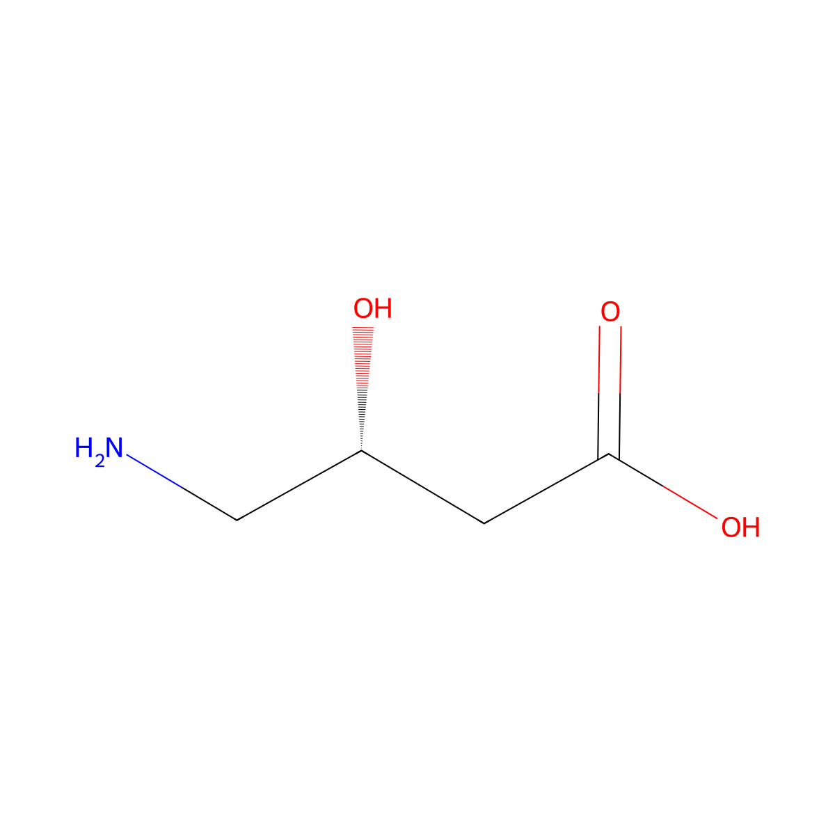 gamma-Amino-beta-hydroxybutyric acid, (-)- molecular structure, CAS 7013-07-2