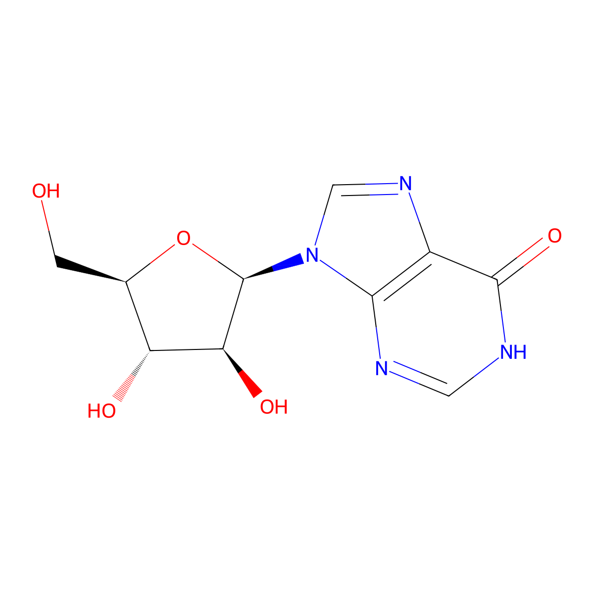 9-beta-D-Arabinofuranosyl-1,9-dihydro-6H-purin-6-one molecular structure, CAS 7013-16-3