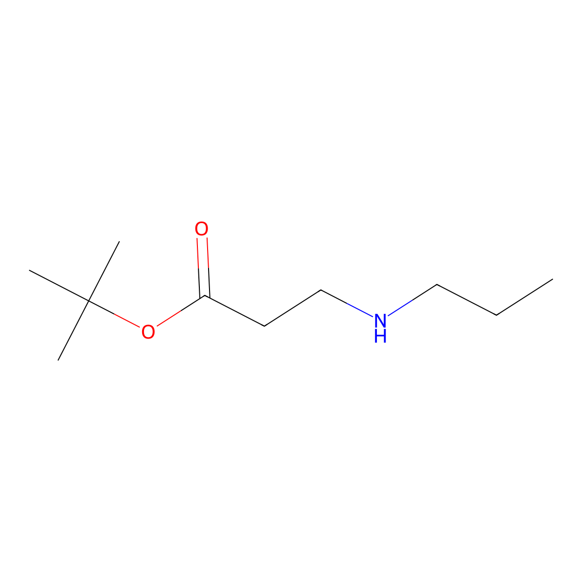 Tert-butyl 3-(propylamino)propanoate molecular structure, CAS 701300-49-4