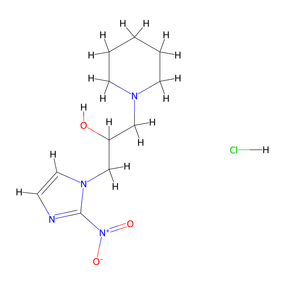 Pimonidazole Hydrochloride molecular structure, CAS 70132-51-3