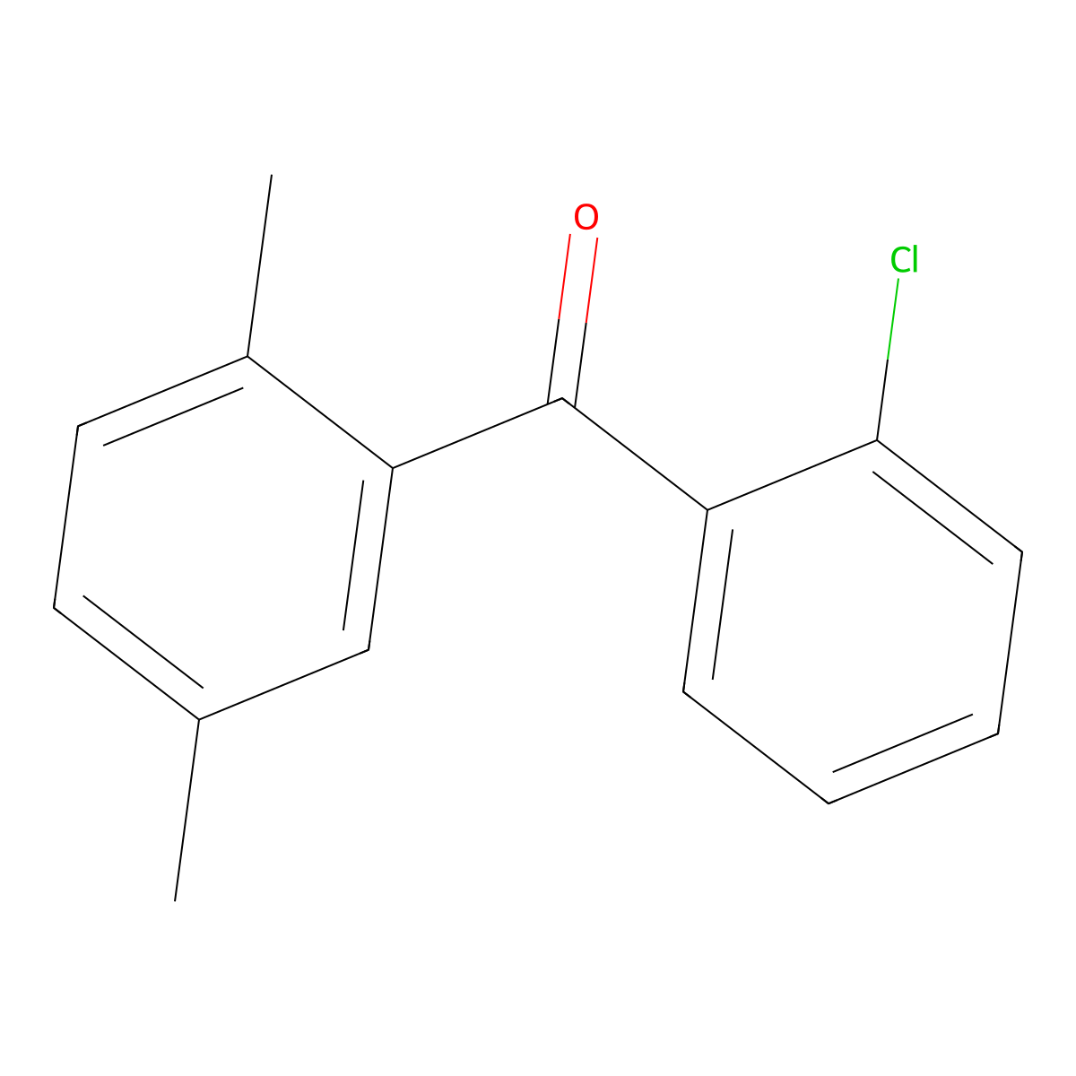 (2-Chlorophenyl)(2,5-dimethylphenyl)methanone molecular structure, CAS 70132-79-5