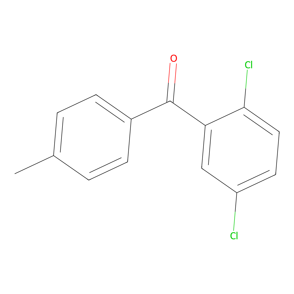 (2,5-Dichlorophenyl)(4-methylphenyl)methanone molecular structure, CAS 70132-82-0