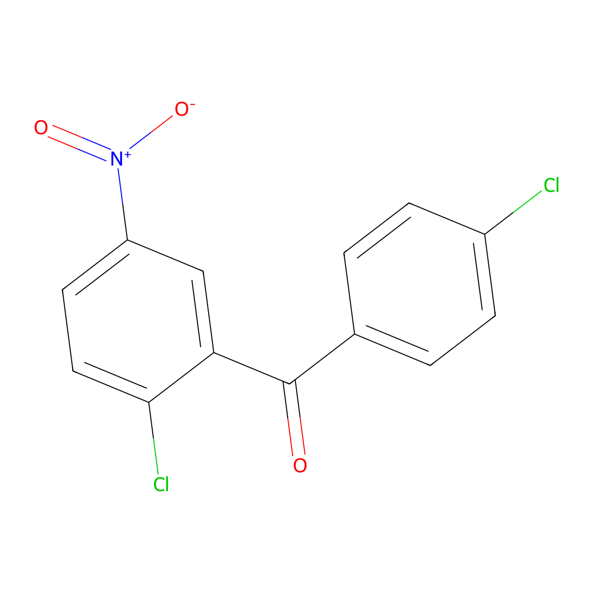(2-Chloro-5-nitro-phenyl)-(4-chloro-phenyl)-methanone molecular structure, CAS 70132-91-1