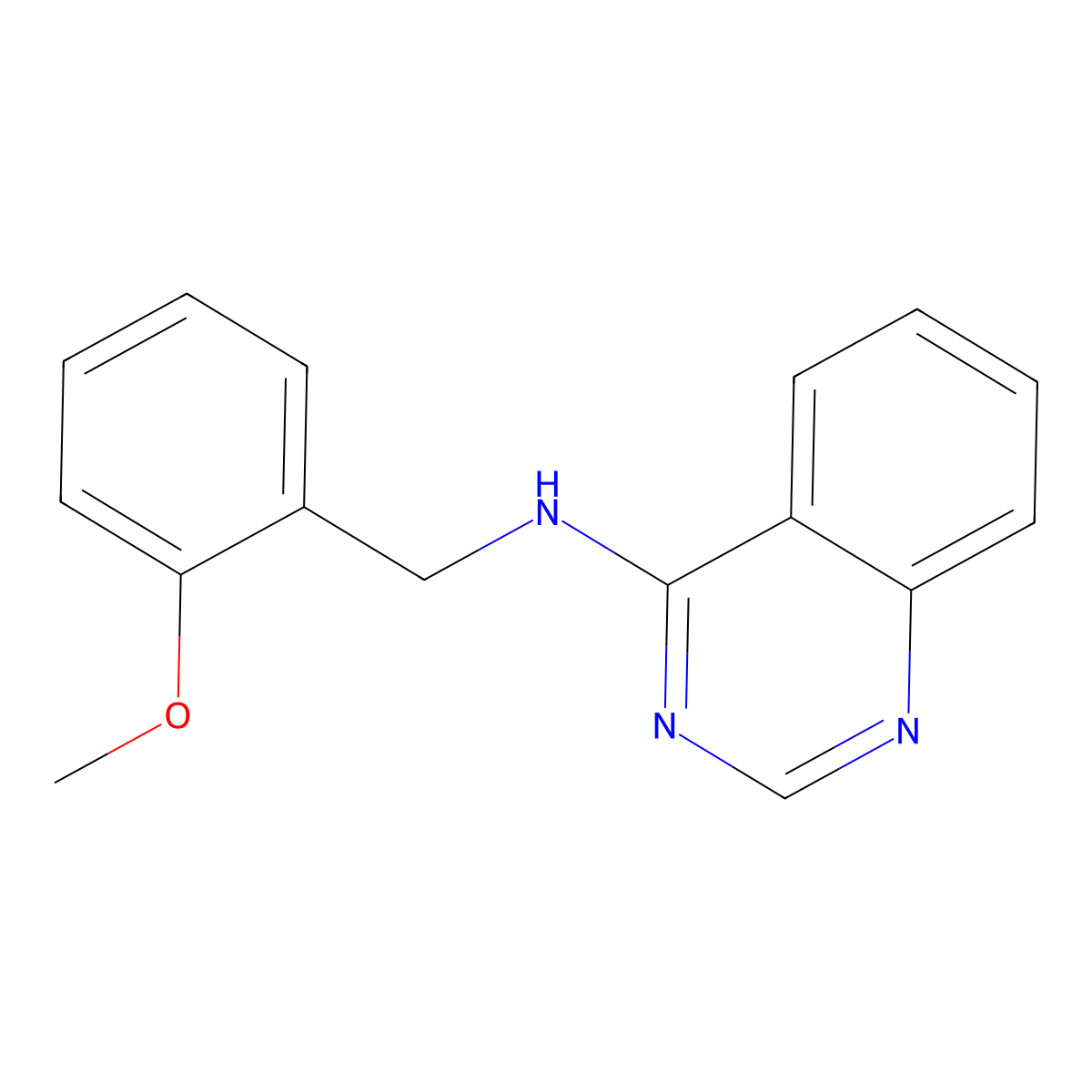 N-(2-methoxybenzyl)quinazolin-4-amine molecular structure, CAS 70137-87-0