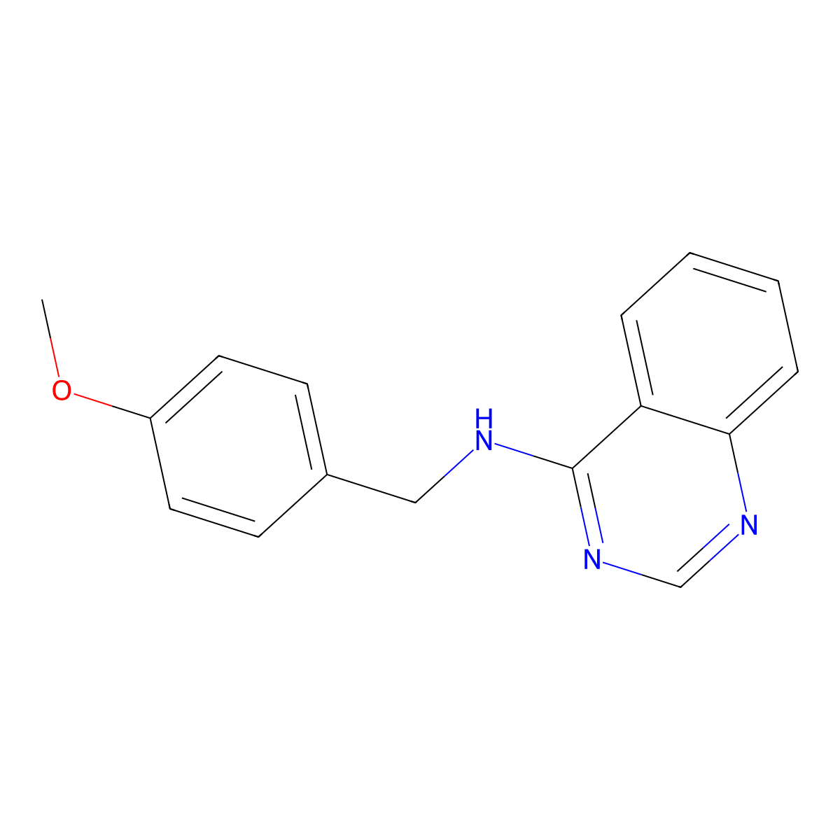 N-[(4-methoxyphenyl)methyl]quinazolin-4-amine molecular structure, CAS 70137-95-0