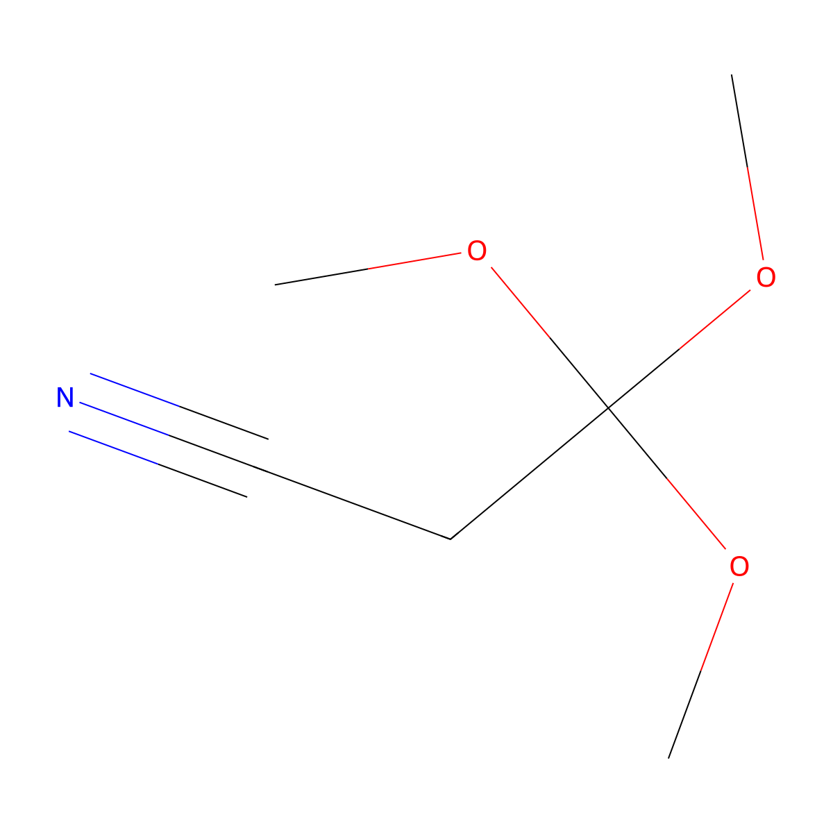 3,3,3-Trimethoxypropionitrile molecular structure, CAS 70138-31-7