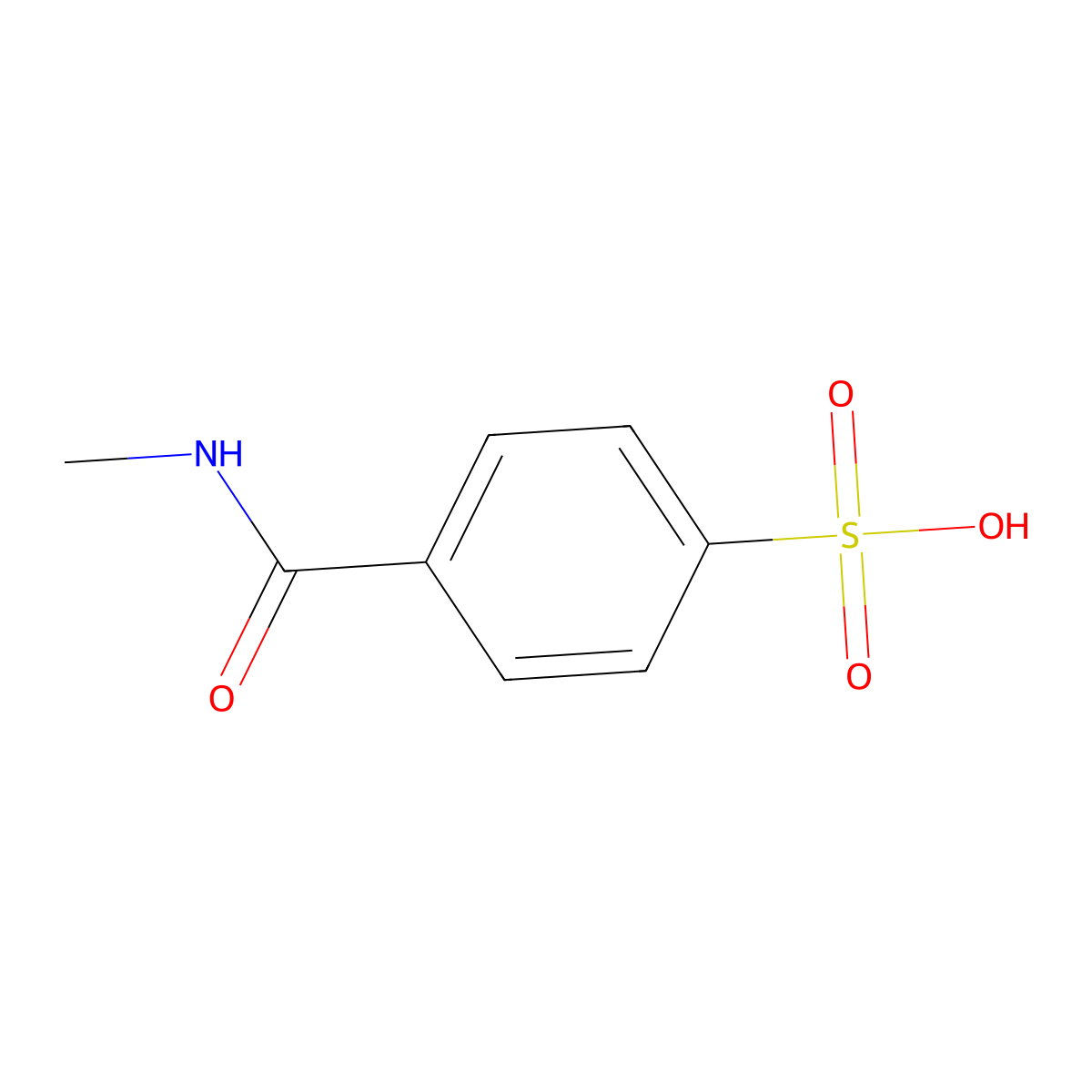 4-(Methylcarbamoyl)benzenesulfonic acid molecular structure, CAS 70140-61-3