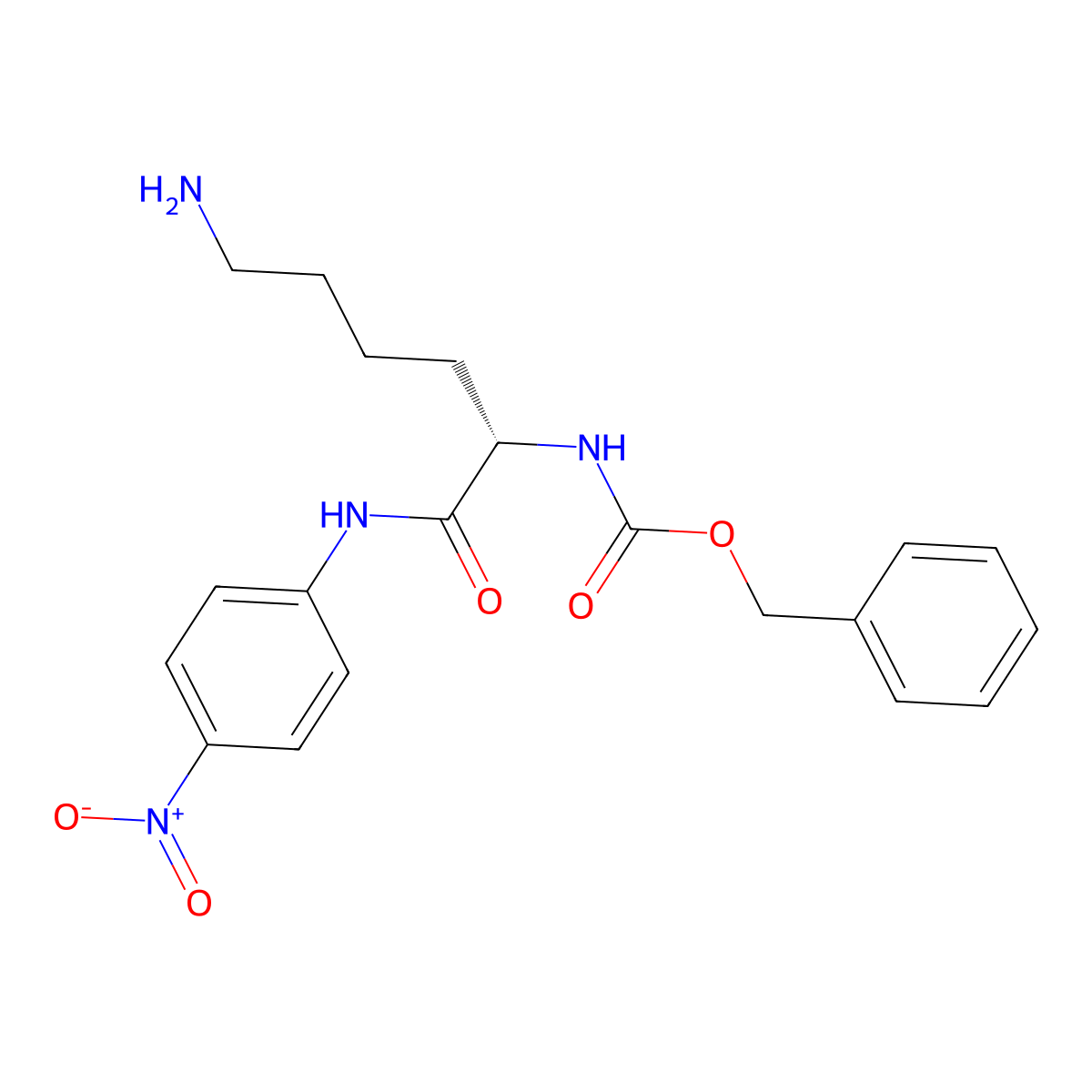 N(alpha)-Carbobenzoxylysine-4-nitroanilide molecular structure, CAS 70144-71-7