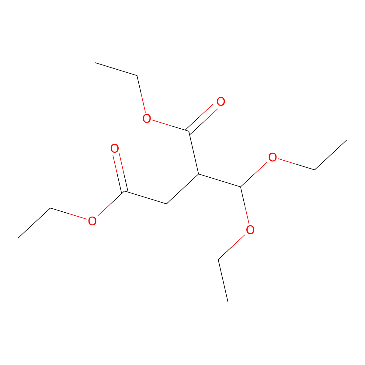 Diethyl formylsuccinate diethyl acetal molecular structure, CAS 70145-29-8