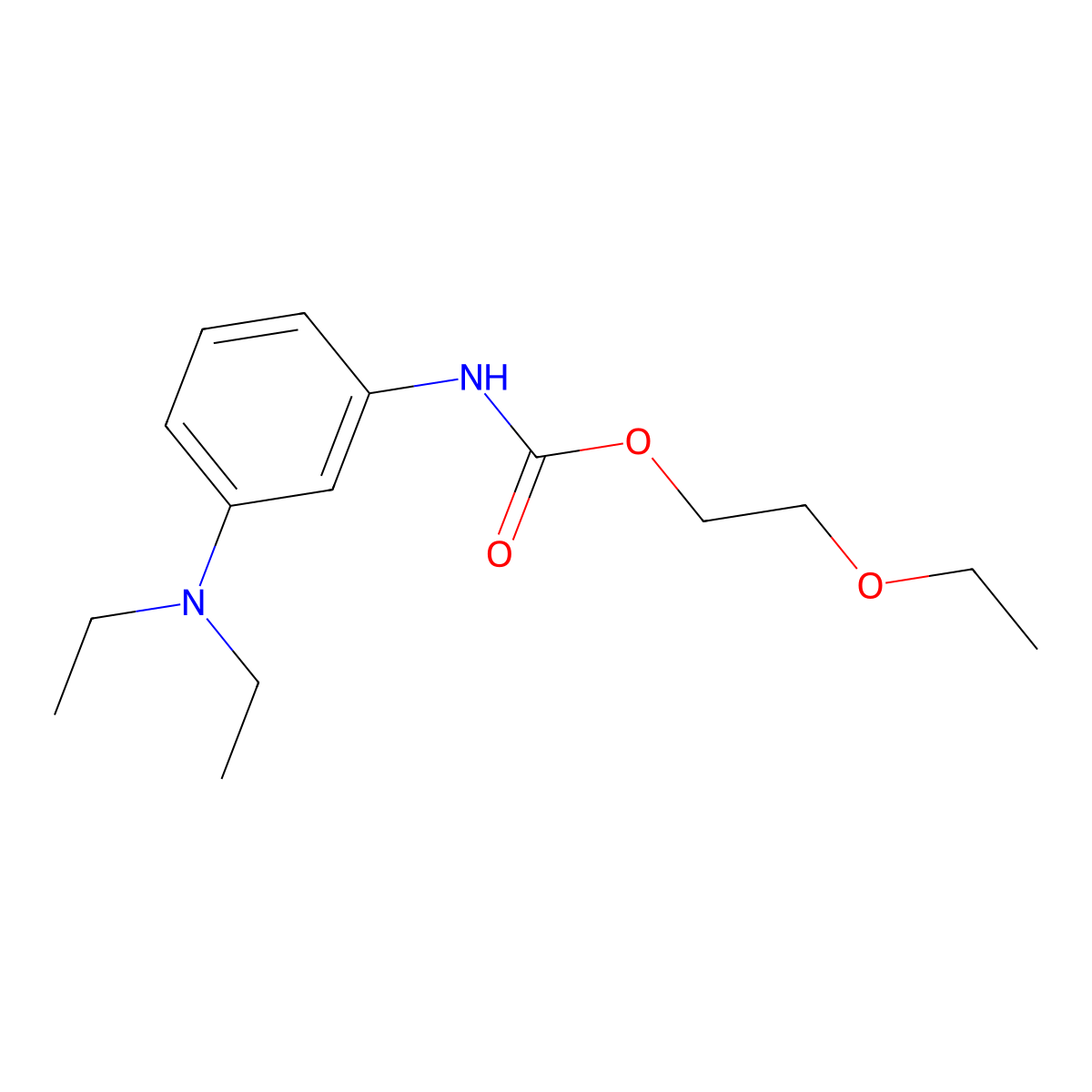 Carbamic acid, N-(3-(diethylamino)phenyl)-, 2-ethoxyethyl ester molecular structure, CAS 70146-08-6