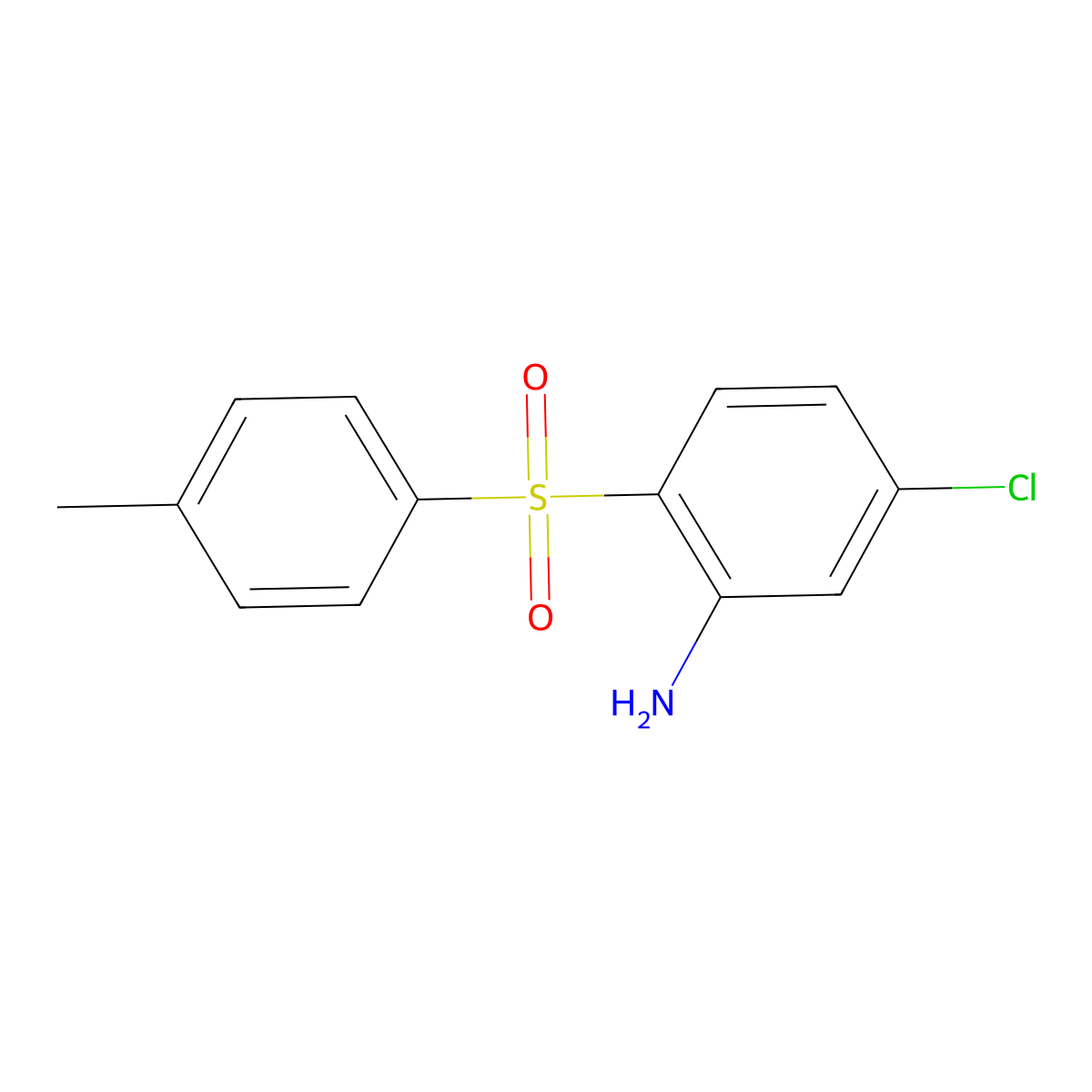 Benzenamine, 5-chloro-2-[(4-methylphenyl)sulfonyl]- molecular structure, CAS 70146-09-7