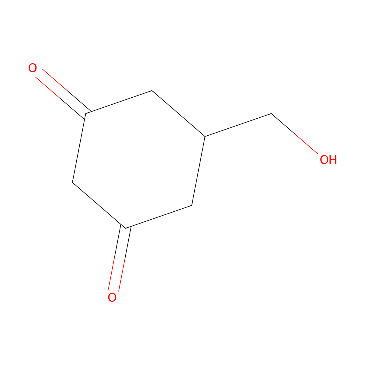 1,3-Cyclohexanedione, 5-(hydroxymethyl)- molecular structure, CAS 70150-65-1