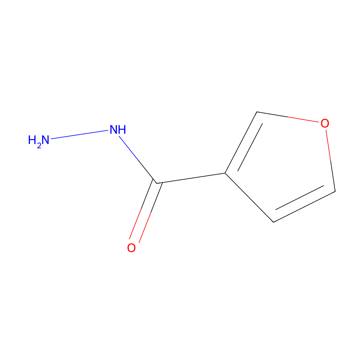 Furan-3-carbohydrazide molecular structure, CAS 70150-84-4