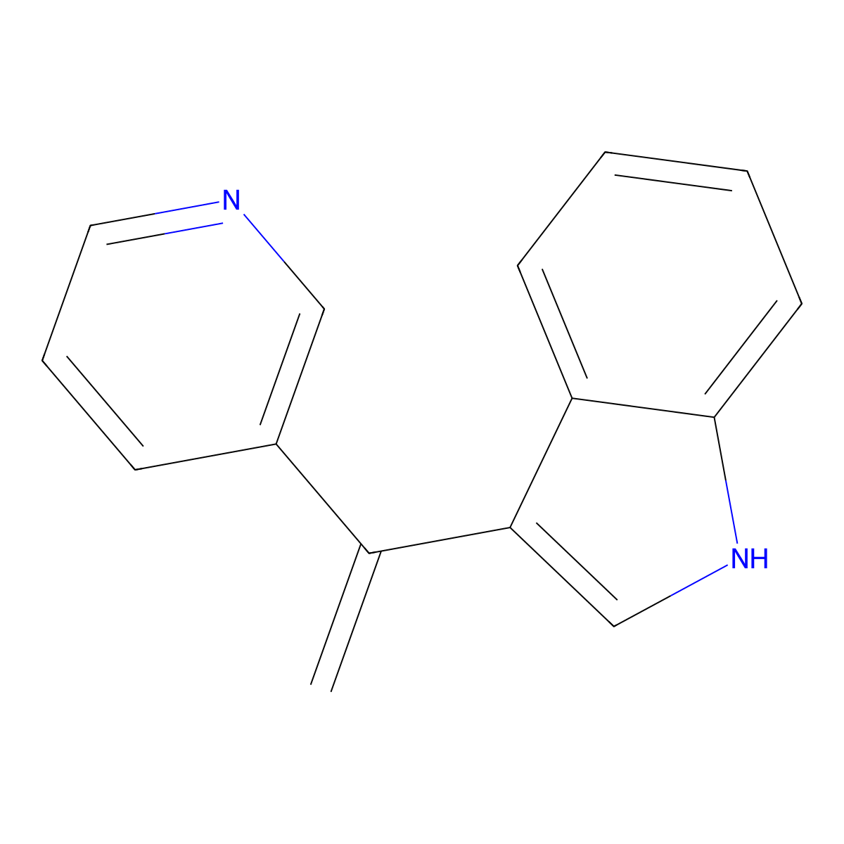 3-[1-(Pyridin-3-yl)ethenyl]-1h-indole molecular structure, CAS 70152-44-2