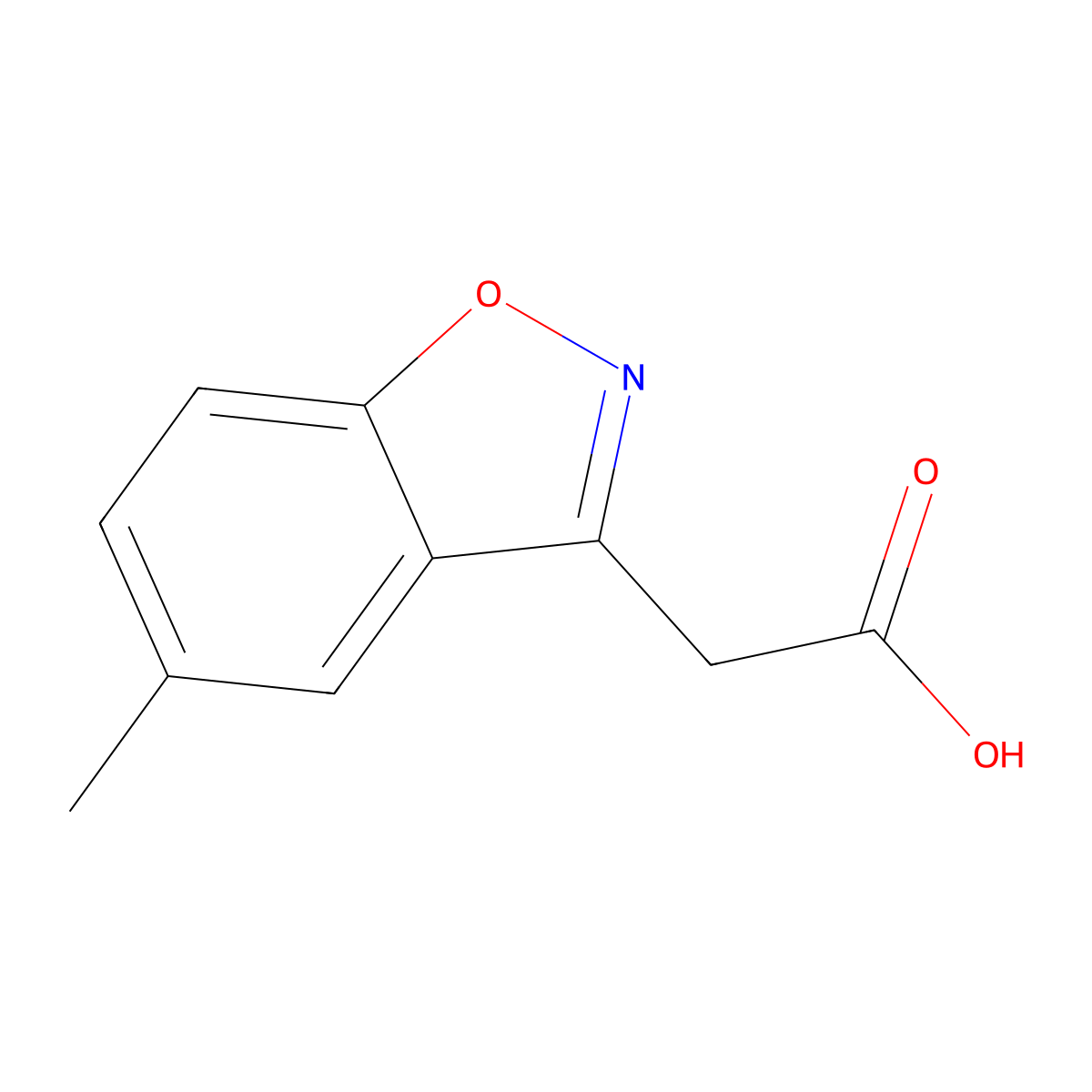 2-(5-Methylbenzo[d]isoxazol-3-yl)acetic acid molecular structure, CAS 70154-01-7