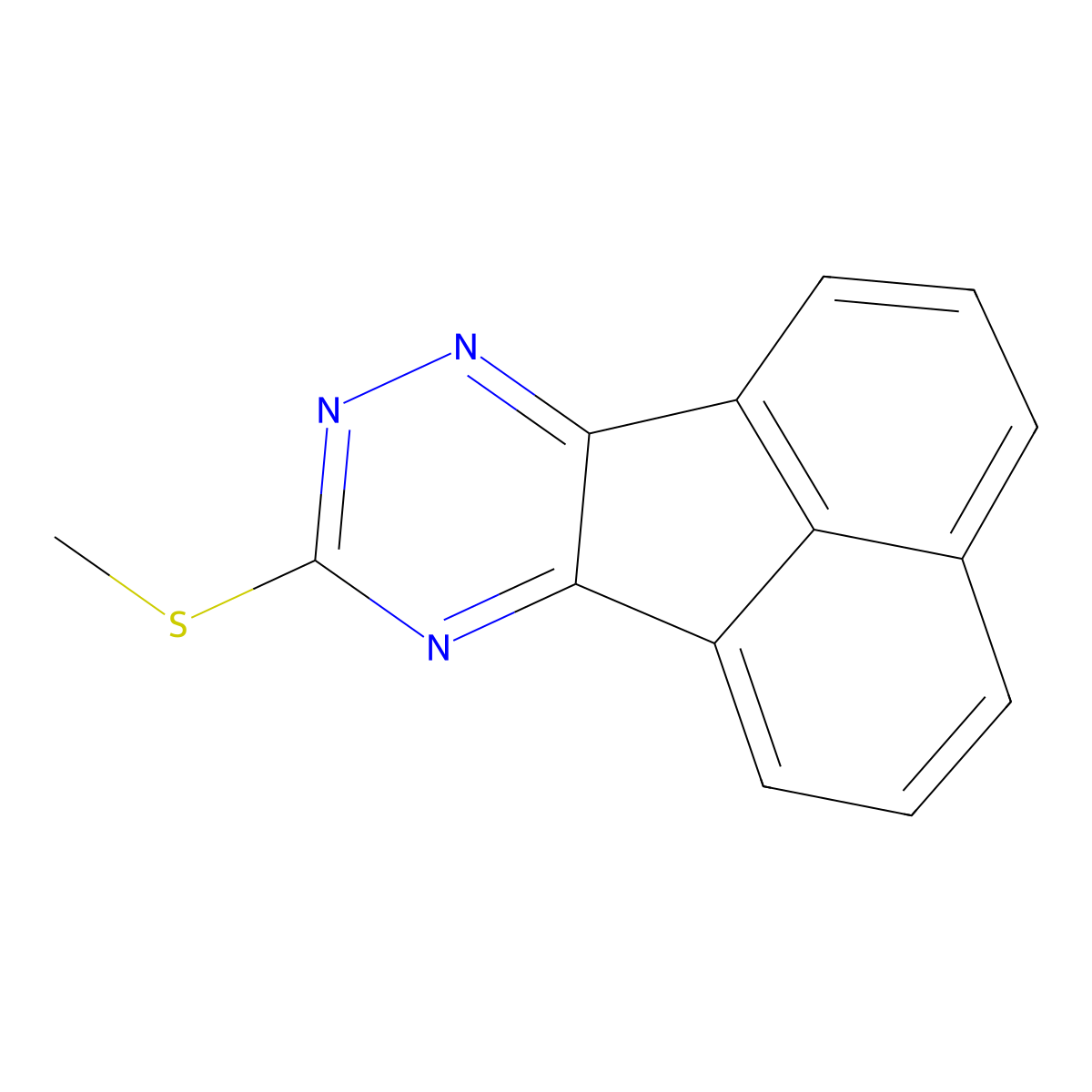 9-(Methylthio)acenaphtho[1,2-e][1,2,4]triazine molecular structure, CAS 70154-30-2