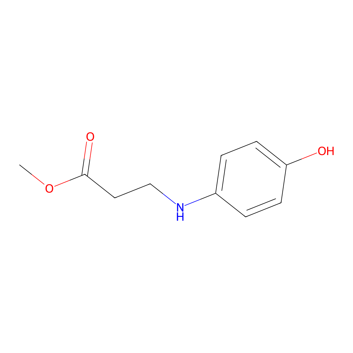 Methyl 3-[(4-Hydroxyphenyl)amino]propanoate molecular structure, CAS 70156-40-0