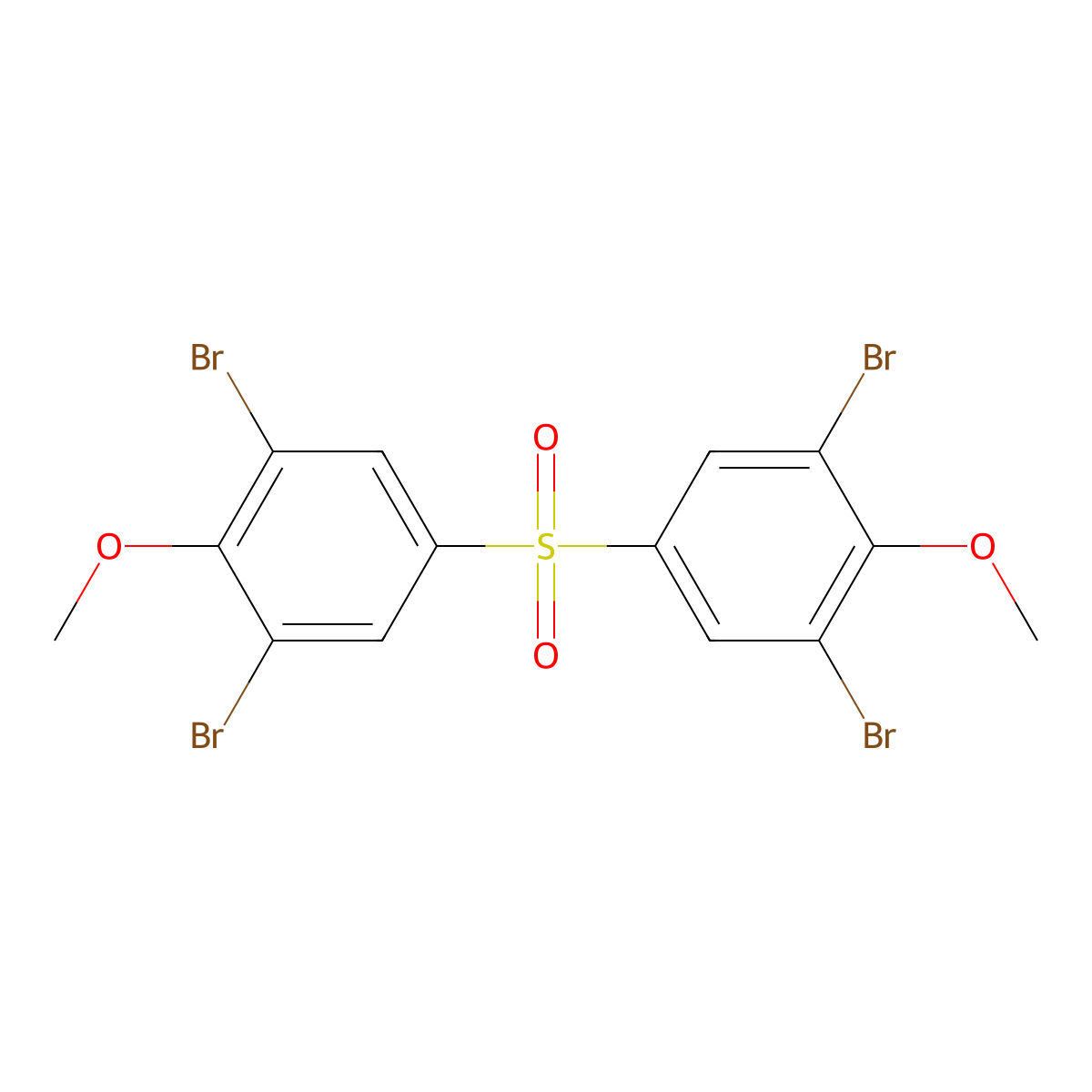 1,3-Dibromo-5-(3,5-dibromo-4-methoxybenzenesulfonyl)-2-methoxybenzene molecular structure, CAS 70156-79-5