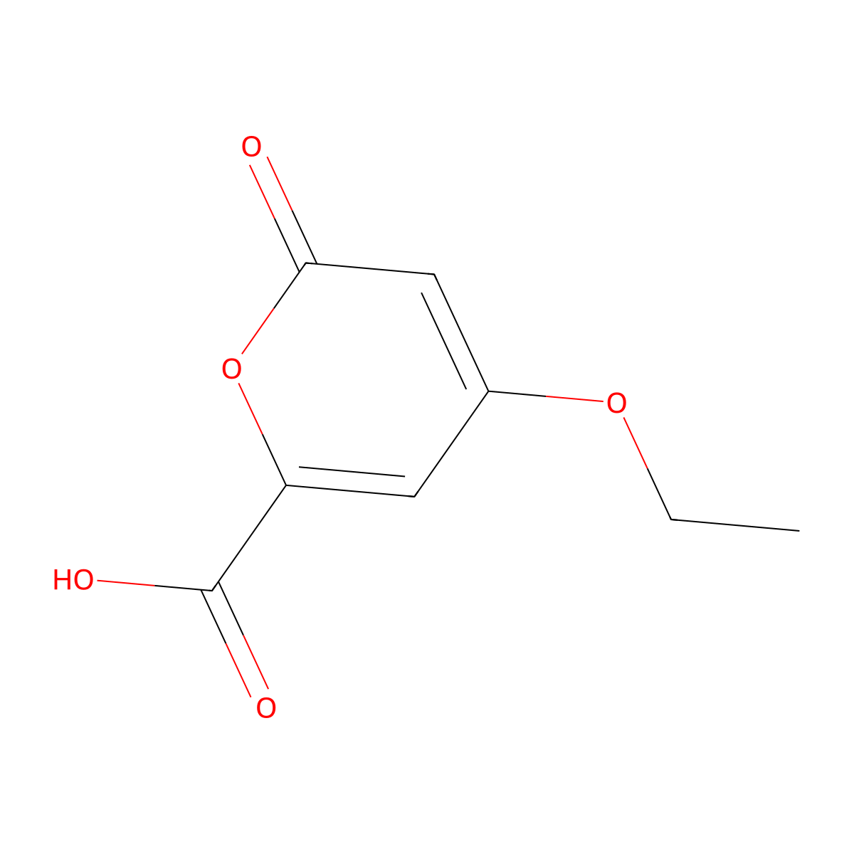 4-ethoxy-2-oxo-2H-pyran-6-carboxylic acid molecular structure, CAS 70158-22-4
