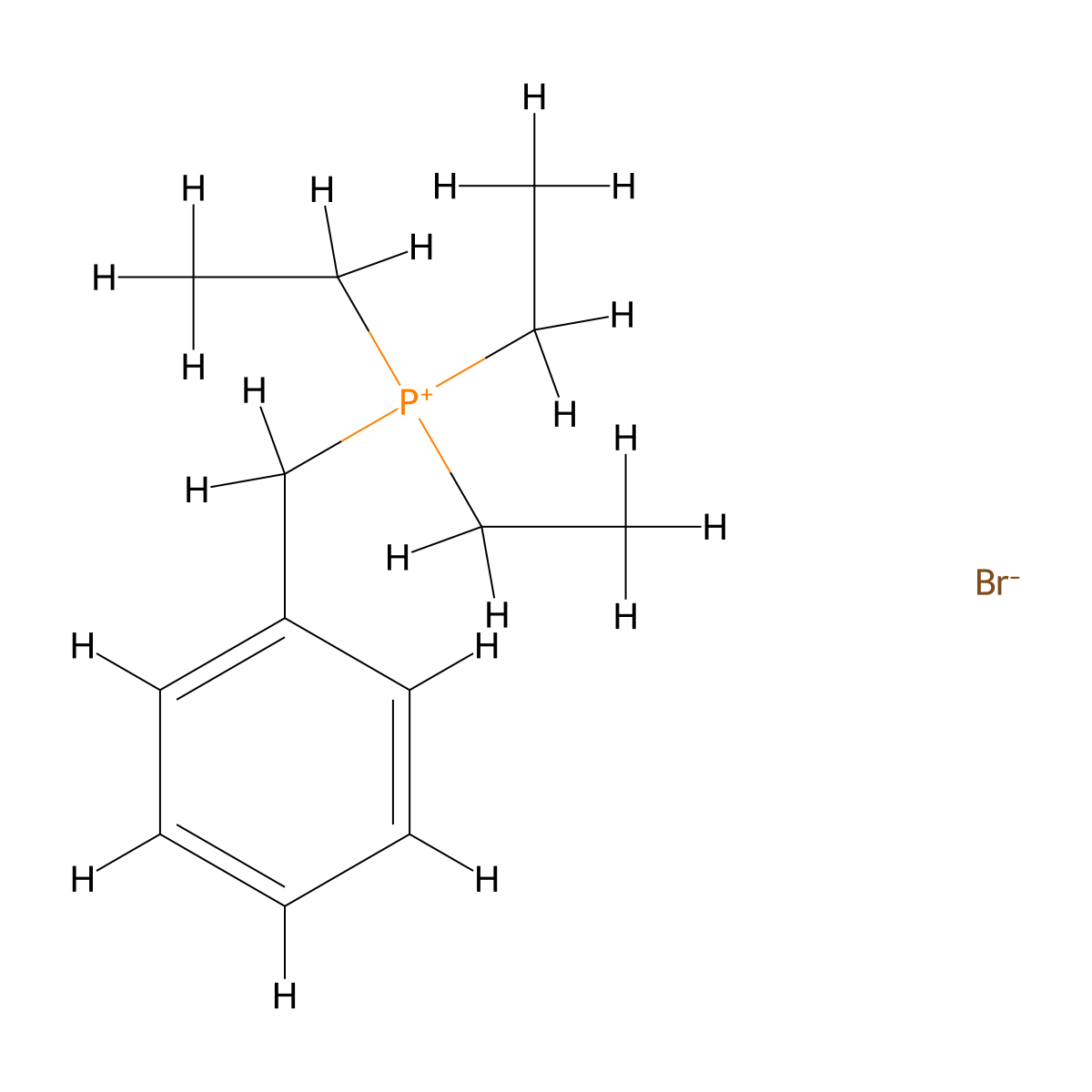 Benzyltriethylphosphonium bromide molecular structure, CAS 7016-55-9