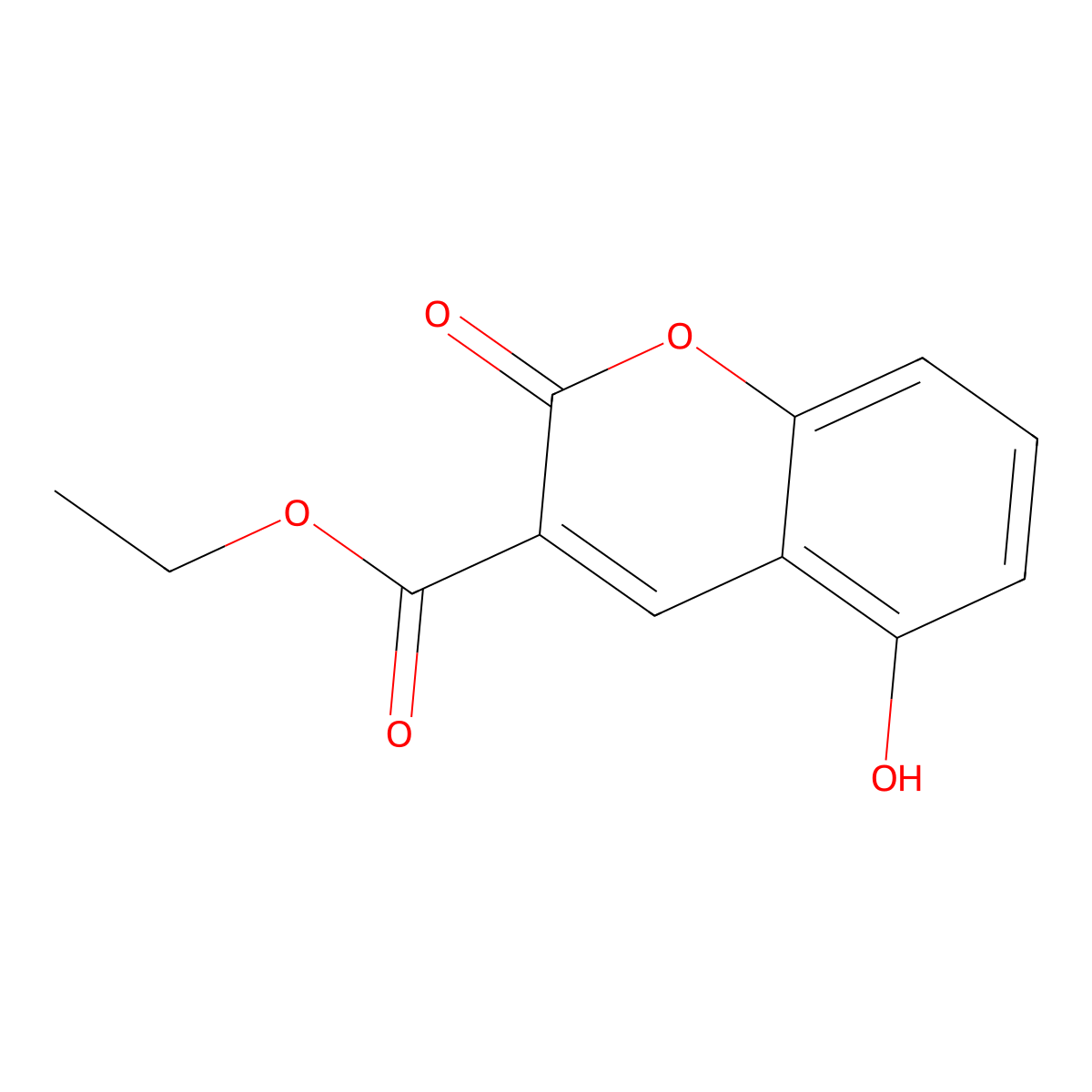 Ethyl 5-hydroxy-2-oxo-2H-chromene-3-carboxylate molecular structure, CAS 70160-47-3