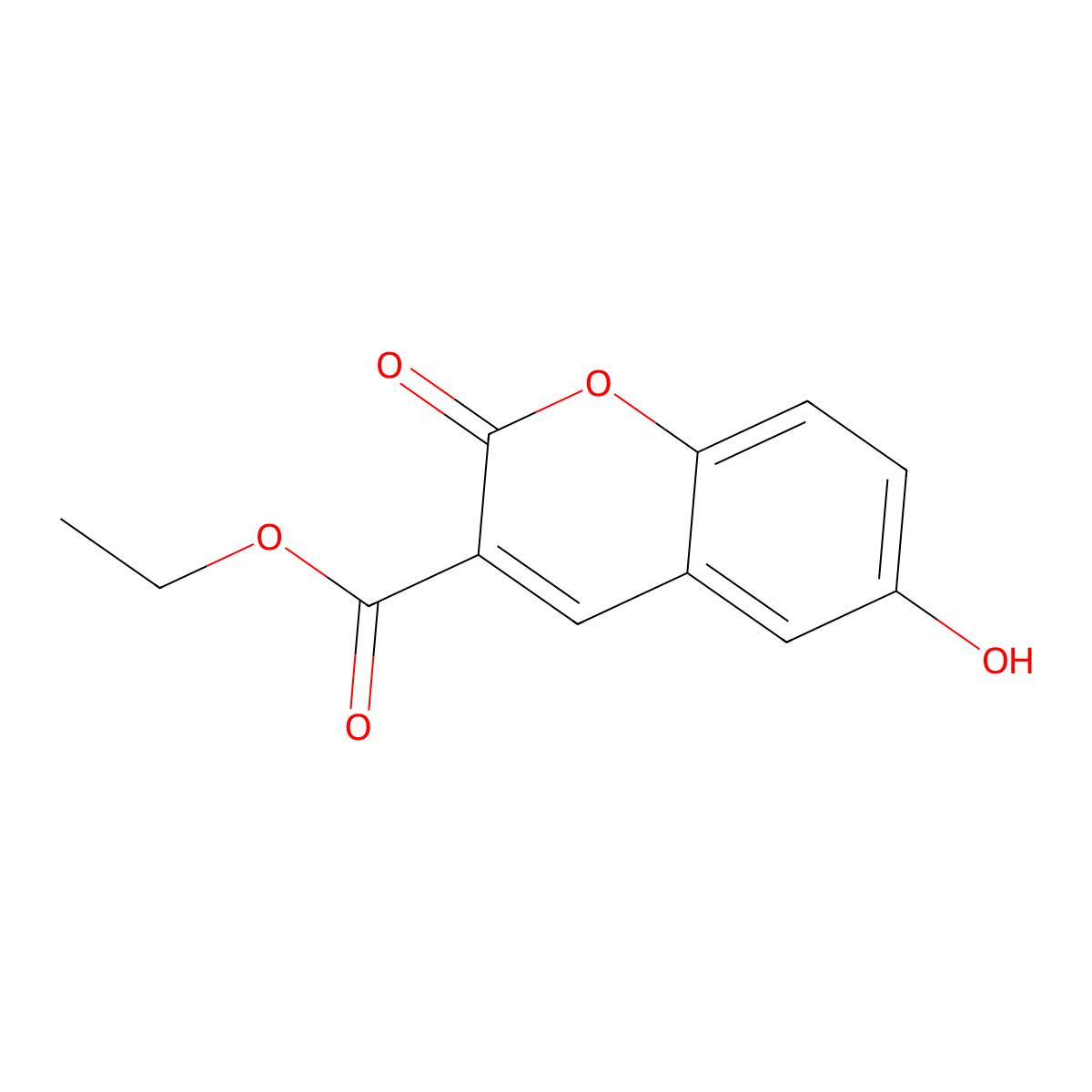 Ethyl 6-hydroxy-2-oxo-2H-chromene-3-carboxylate molecular structure, CAS 70160-51-9