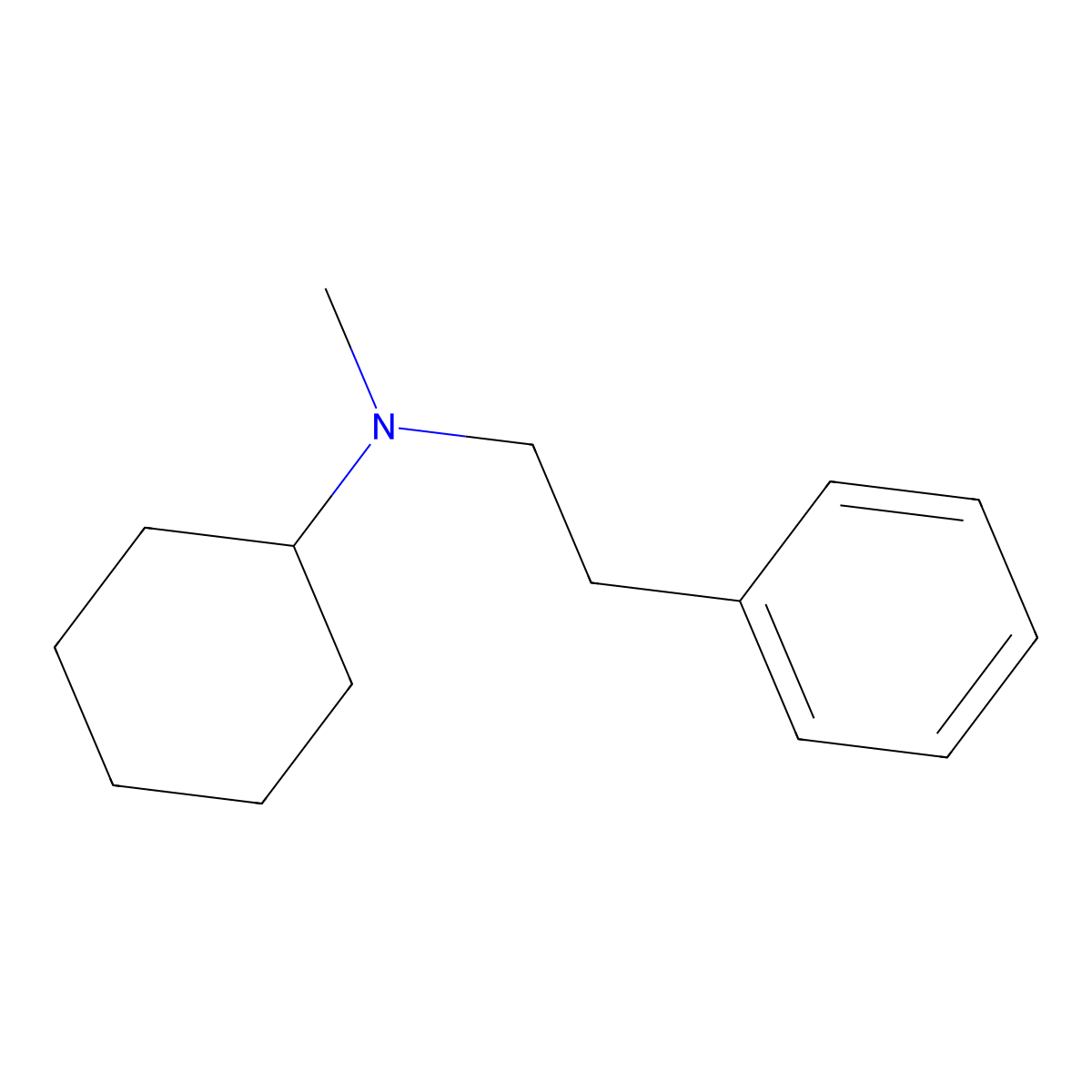 N-methyl-N-phenethylcyclohexanamine molecular structure, CAS 70160-97-3