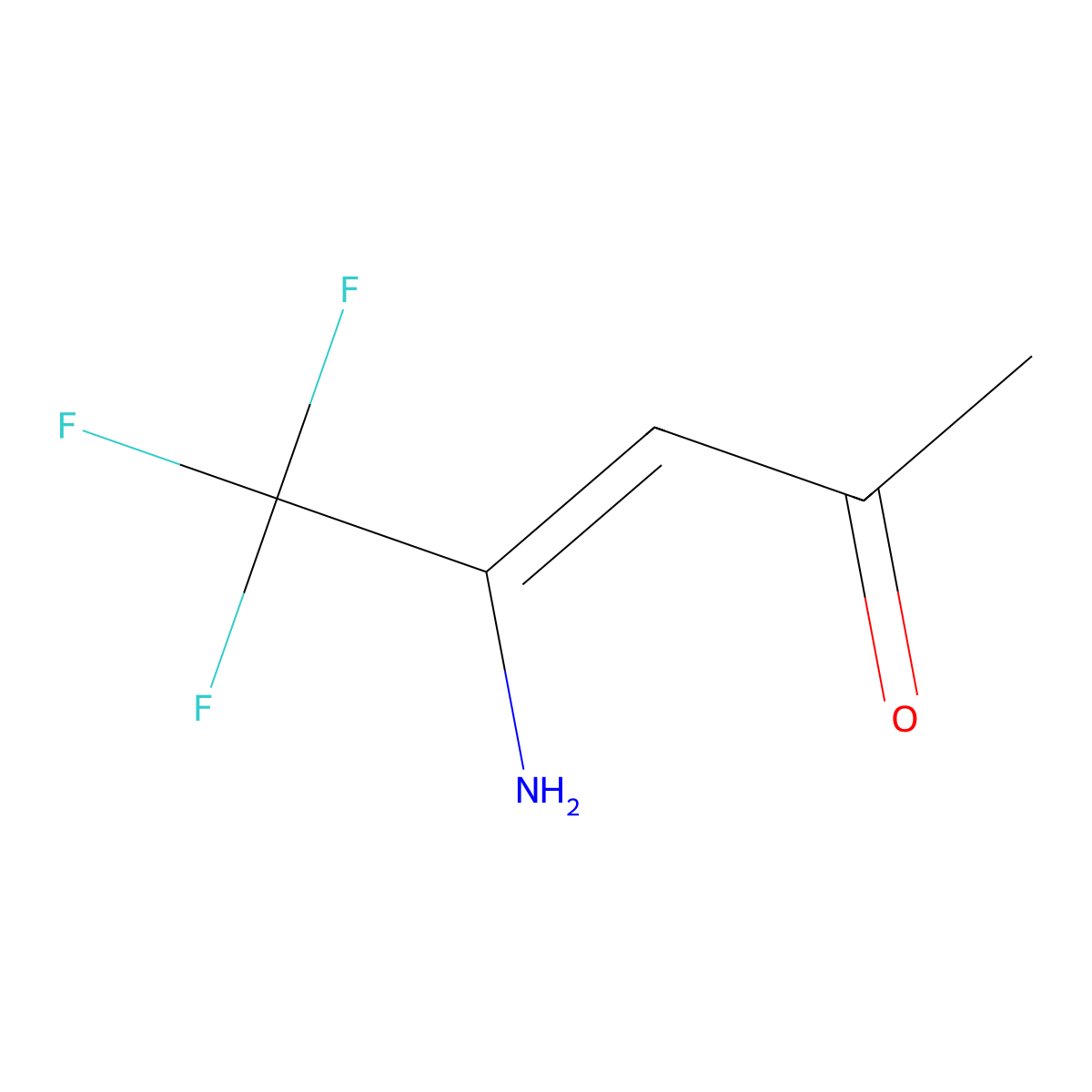 4-Amino-5,5,5-trifluoropent-3-en-2-one molecular structure, CAS 70168-20-6