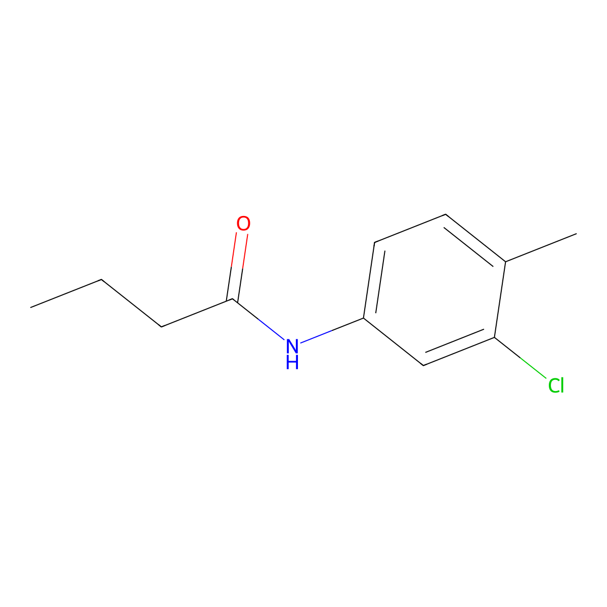 N-(3-Chloro-p-tolyl)butyramide molecular structure, CAS 7017-12-1
