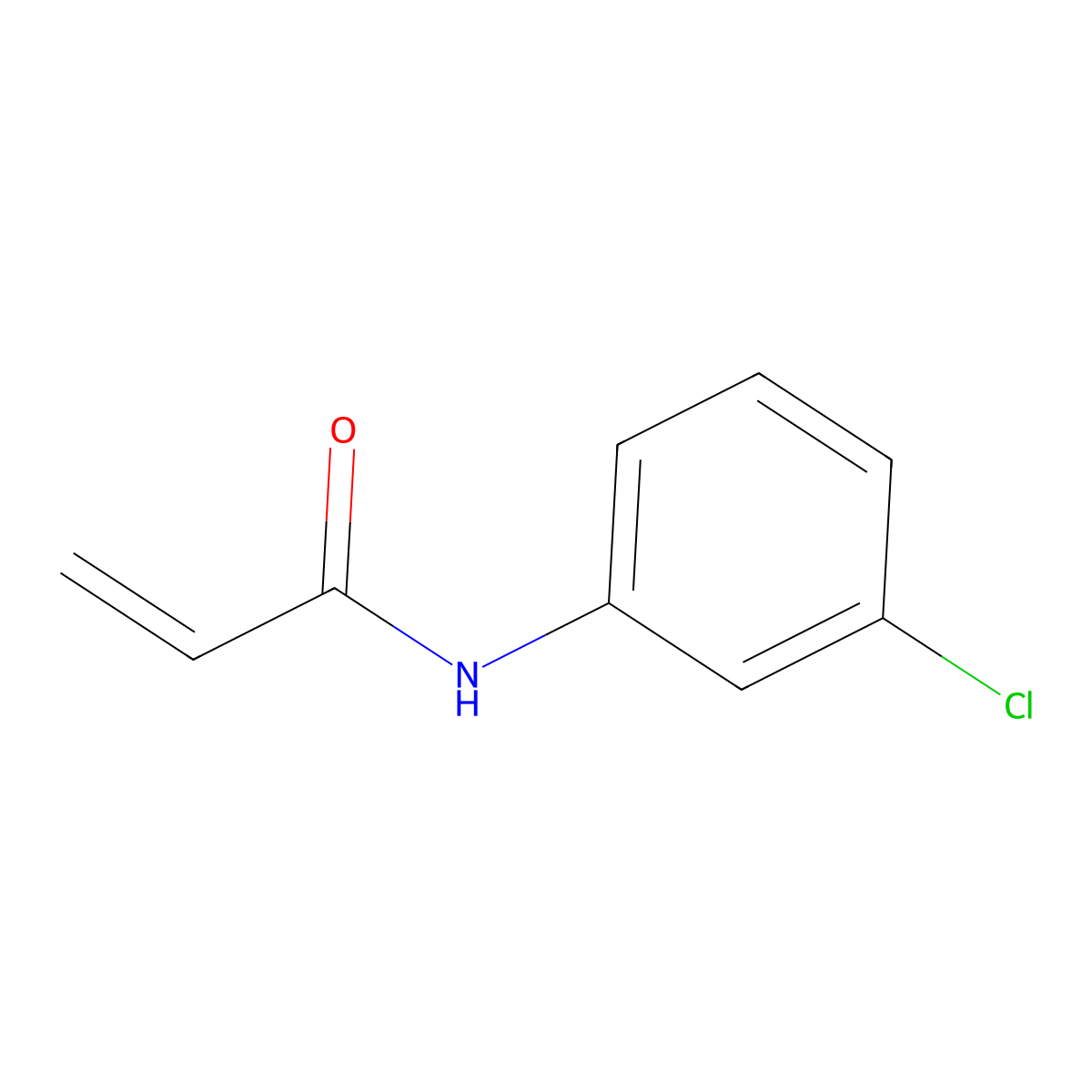 N-(3-chlorophenyl)prop-2-enamide molecular structure, CAS 7017-16-5