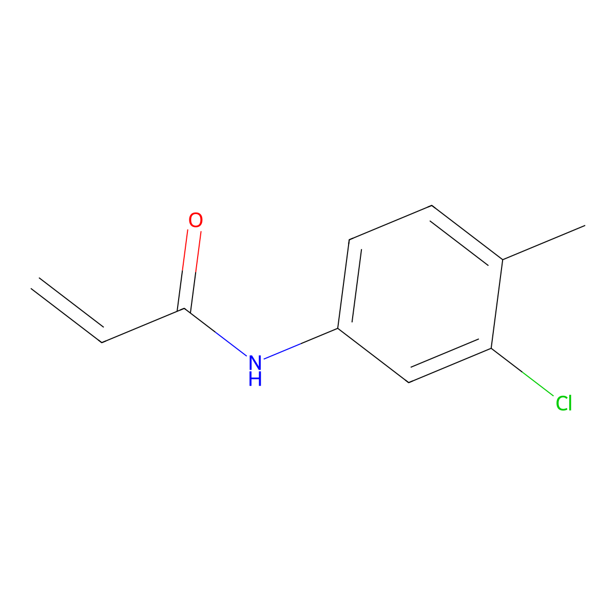 N-(3-Chloro-4-methylphenyl)-2-propenamide molecular structure, CAS 7017-23-4
