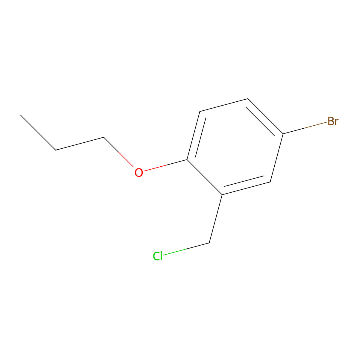 4-Bromo-2-(chloromethyl)-1-propoxybenzene molecular structure, CAS 7017-50-7